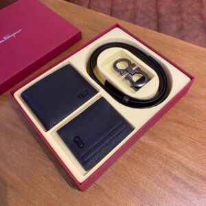 Set Premium 3 en 1 en Cuero + Caja de Lujo | Ferragamo