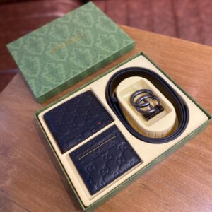 Set Premium 3 en 1 en Cuero + Caja de Lujo | Gucci