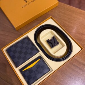 Set Premium 3 en 1 en Cuero + Caja de Lujo | Luis Vuitton